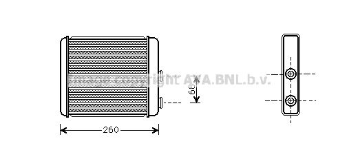 AVA QUALITY COOLING Теплообменник, отопление салона OL6259